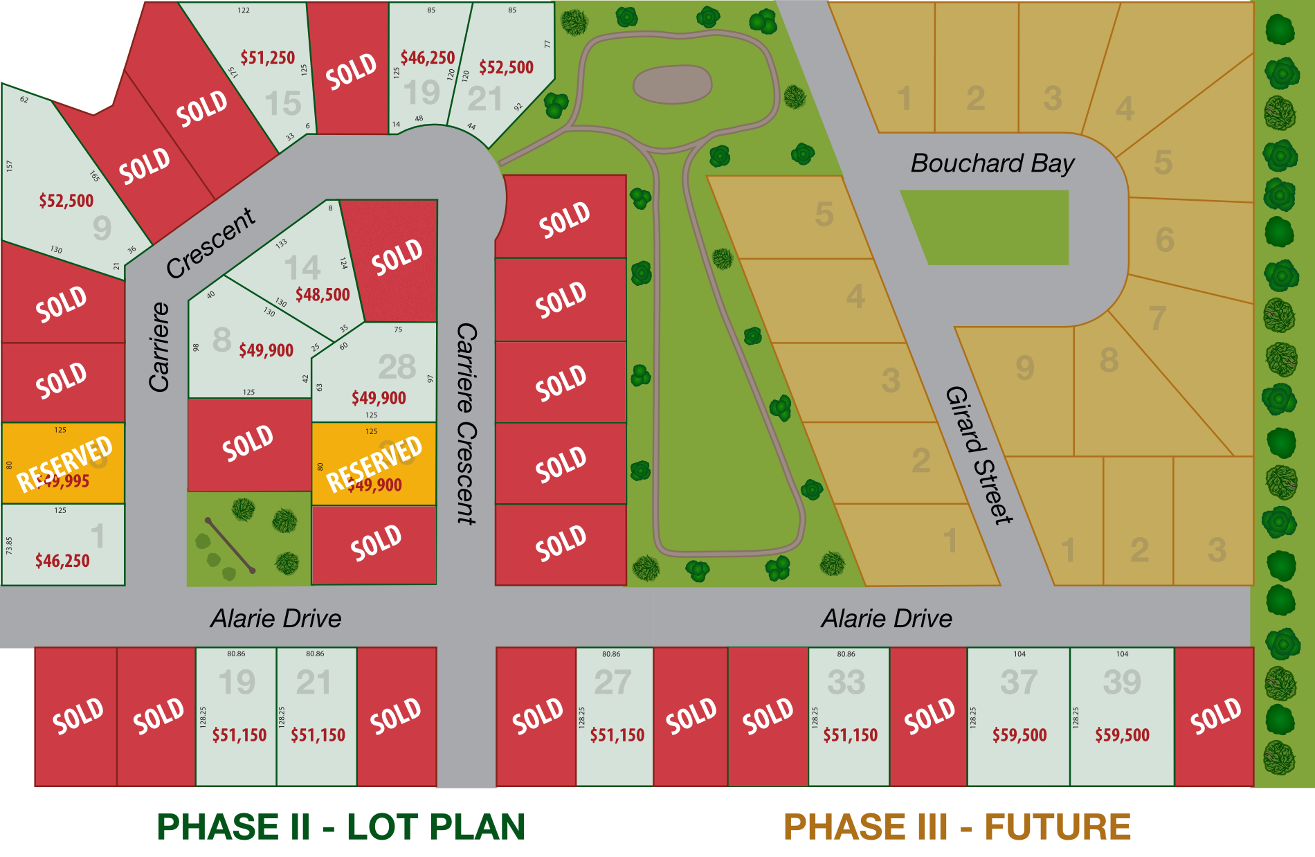 Elie Estates Lot Map